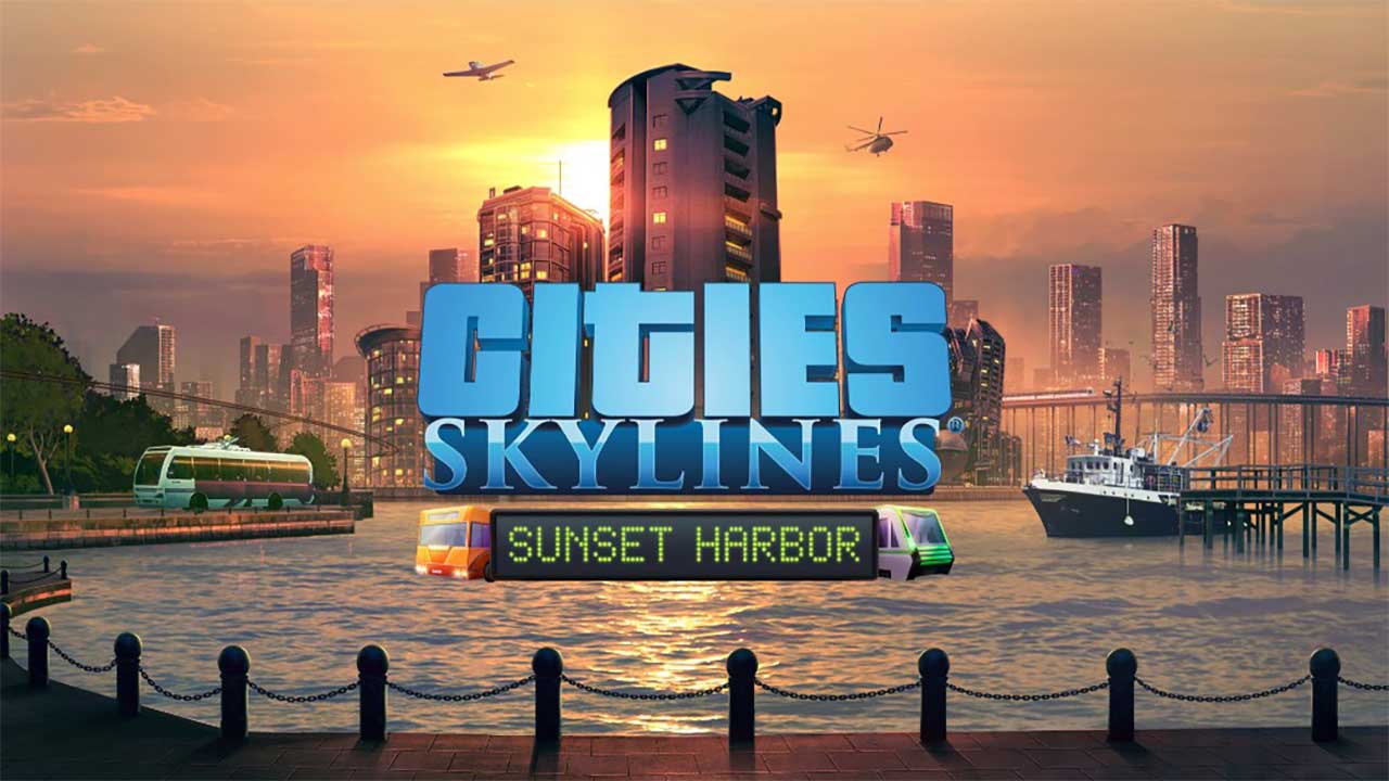 City Skylines Sunset Harbor Key Art babt