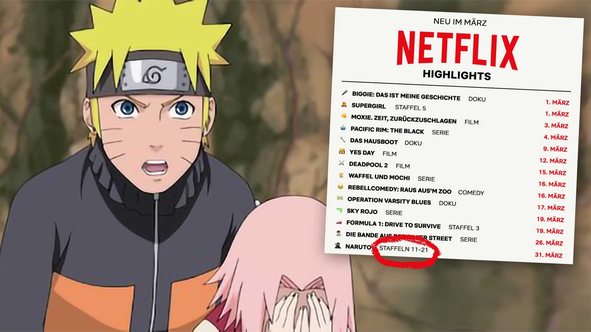 Ist Naruto komplett auf Netflix?