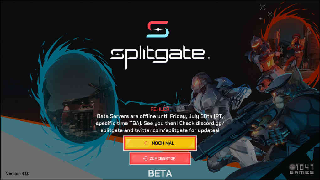 splitgate server offline