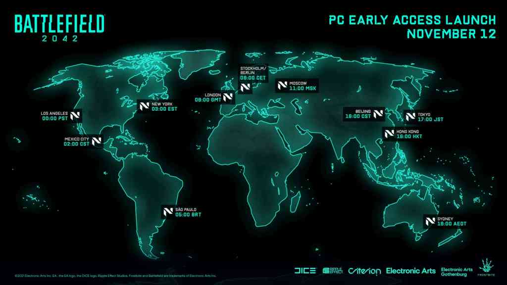 Battlefield 2042 startet um 9 Uhr morgens unserer Zeit. Quelle: EA / DICE