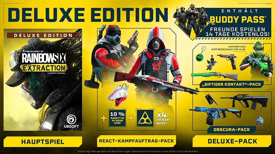 rainbow six extraction deluxe edition content